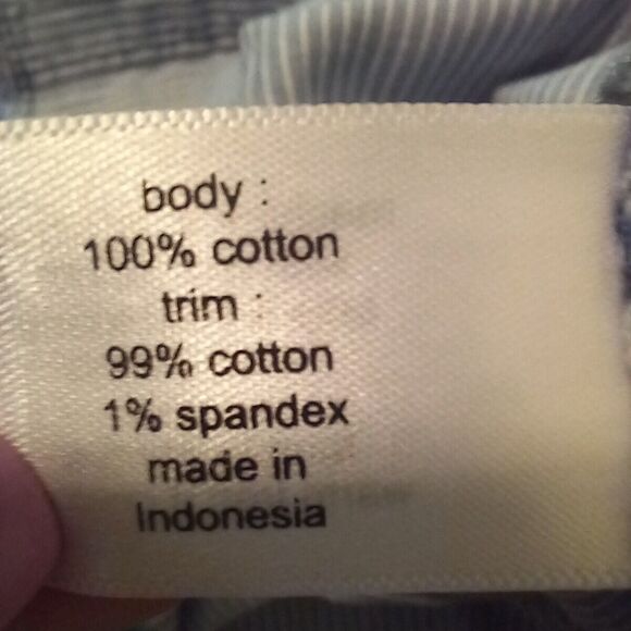 Lane Bryant Striped Chambray Ruffle Front Sleeveless Button Up Blouse-Size 18 - Picture 9 of 10